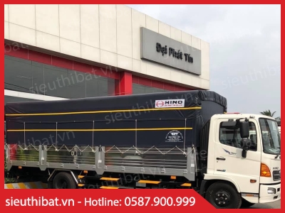 Bạt phủ thùng xe HINO FG thùng dài 7m4 (Bạt 5 mảnh tiêu chuẩn)
