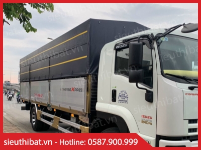 Bạt phủ thùng xe ISUZU FVR 9 tấn (Bạt 3 mảnh cuốn mép)