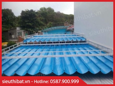 Mái xếp hồ bơi ngoài trời